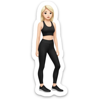 femme legging noir 42/44taille  sticker