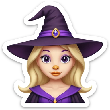 Daisy Duck as a glamorous witch  sticker