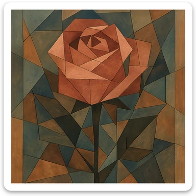 rose gold object, metallic, soft pink, minimal background, cubist abstraction style sticker