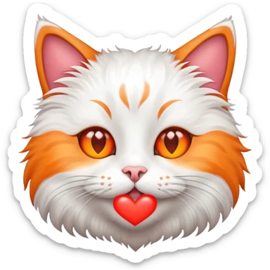 cat with heart eyes sticker