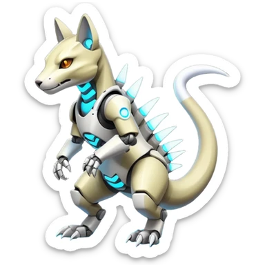 Pretty Cyberpunky Cool Marowak-Feline-hybrid (full body) sticker