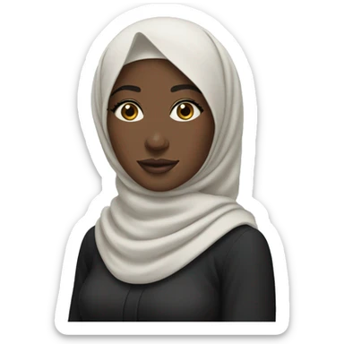 Black Hijabi with earrings sticker