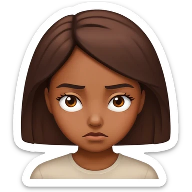 Girl looking annoyed  sticker
