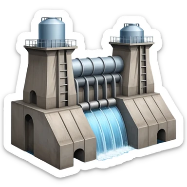 hydroelectric power station (simple) sticker