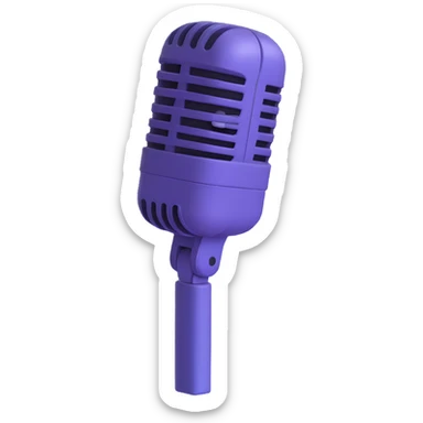 microphone icon, microsoft style 3d fluent emoji, smooth and friendly sticker