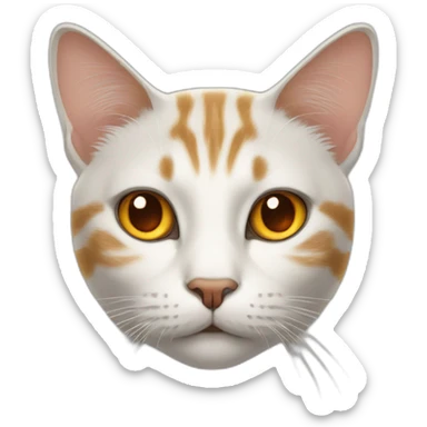 Cat et jus d'orange sticker