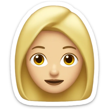 woman blonde bob teacher sticker