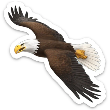 Bald Eagle Flying sticker