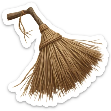 broom for witch sticker