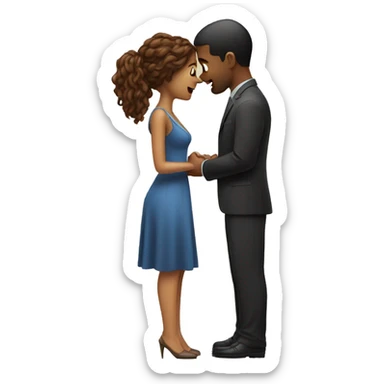 Man proposing to girlfriend  sticker