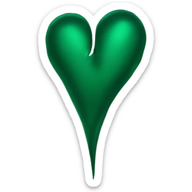 Two dark green hearts like this 💕 but green sticker
