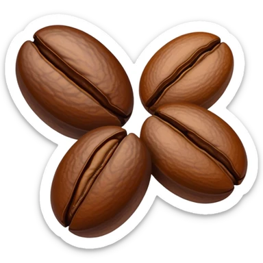 a brown coffee bean, kahve çekirdeği sticker