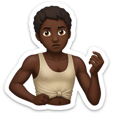 runaway slave realistic sticker