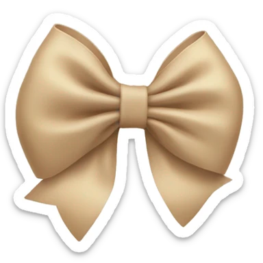 Beige bow sticker