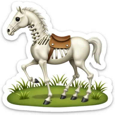 Skeleton horse sticker