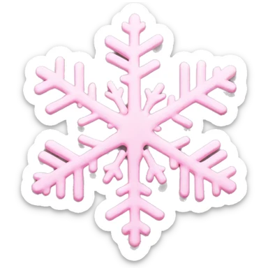 pastel pink snowflake  sticker