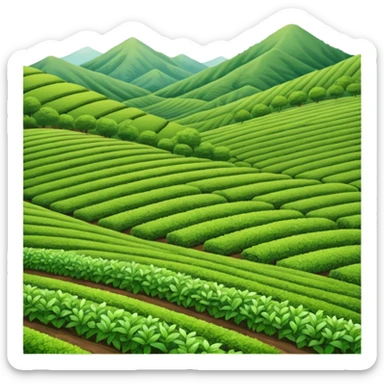 green tea farm sticker