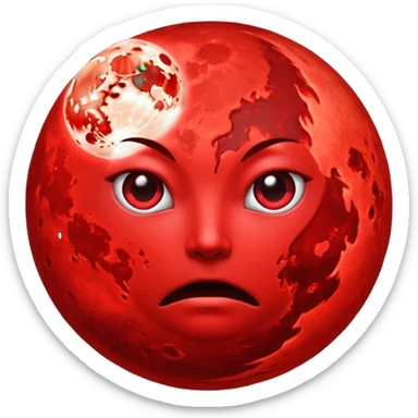 Blood moon sticker