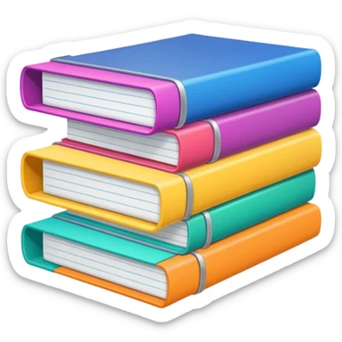 three document files with different colored tabs sticker