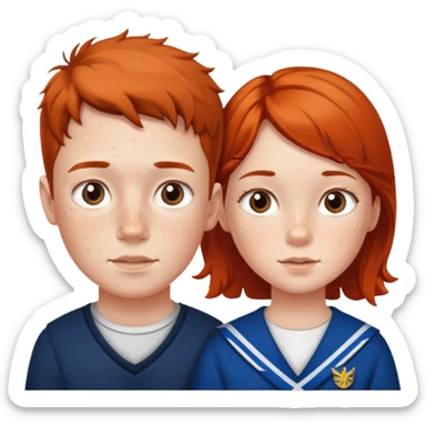 scottish boy and girl sticker