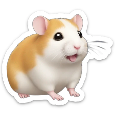 hamster on hamster sticker