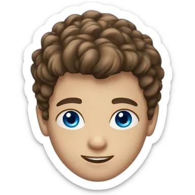 Young men with blue eyes and brun hair sticker