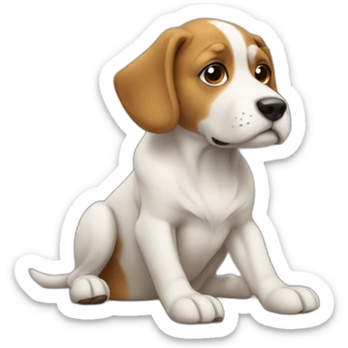 Dog praying  sticker