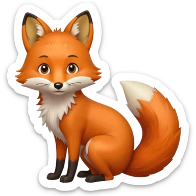 fox peeing sticker