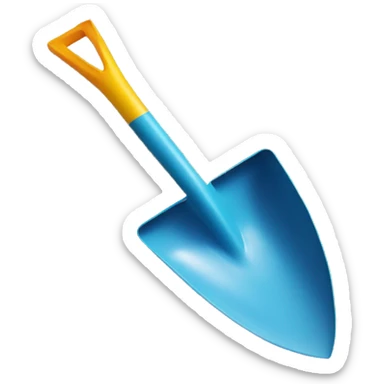 Plastic shovel in Sand sticker