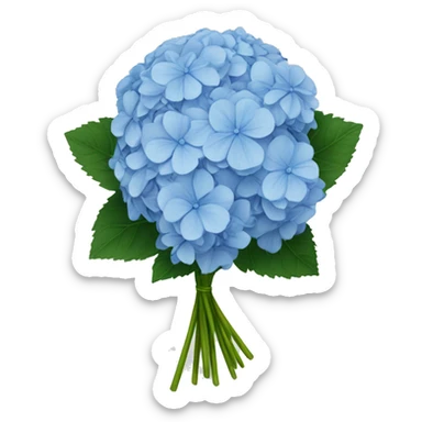 Single colored Hydrangea bouquet sticker