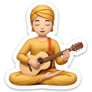 Play guitar to meditate and relax  sticker