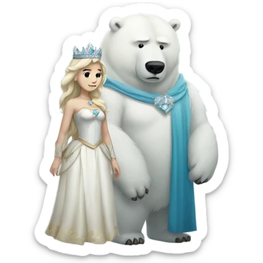 Ice Bear and princess  sticker