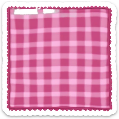 pink plaid folded blanket  sticker