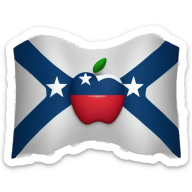 similar shape and shading as all the Apple emojis for flags but for Texas. One star on blue sticker