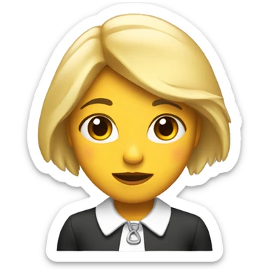 chica con lazo sticker