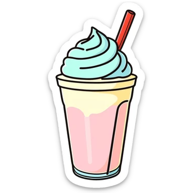 Happy milk shake sticker