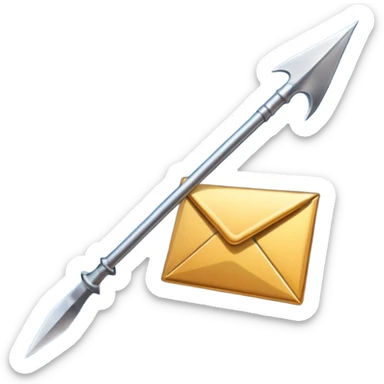 email with a spear sticker