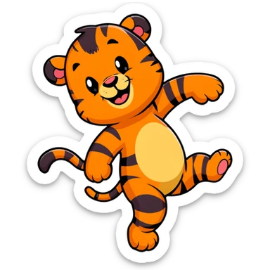 classic Tigger from Winnie the Pooh, cheerful and energetic sticker