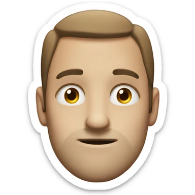 Emoji sin nariz solsolo boca y ojos grandes  sticker