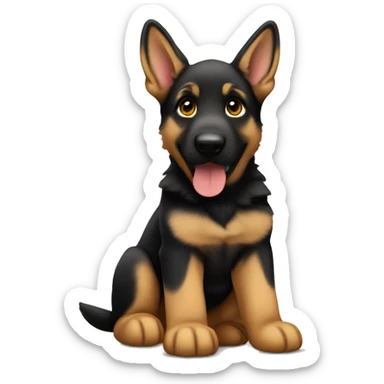 German Shepherd puppy sticker