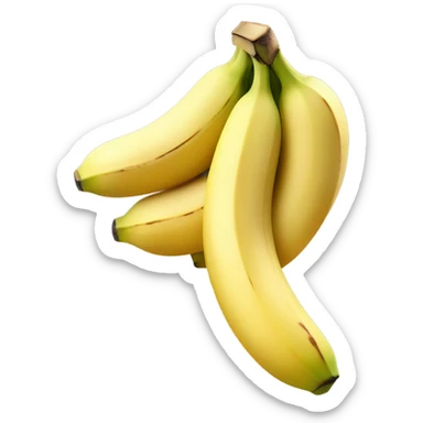 Create a ripe yellow banana emoji with light brown spots, adding subtle texture and shading. The design should look natural and symbolize growth and progress. sticker