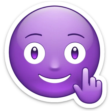 text that spells "me" in a shiny purple font sticker with white outline sticker