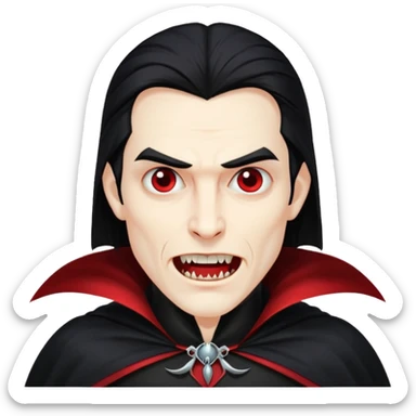Vampire dracula – Pale figure with fangs and cape sticker