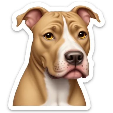 pitbull dog with fully tan coat sticker