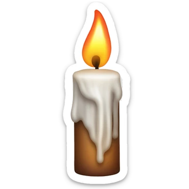 Christmas candle with smoke out of the wick sticker