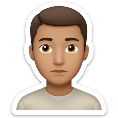 racially ambiguous male face sticker