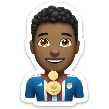 Me with a gold Olympic medal sticker