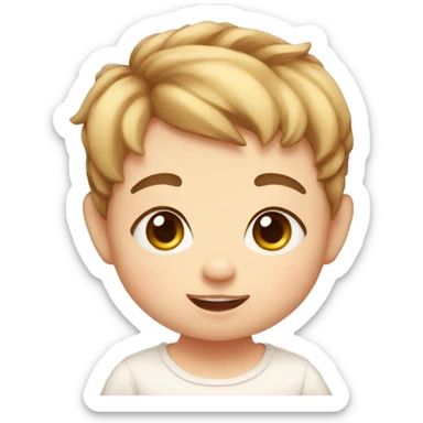 cute baby with chubby cheeks sticker