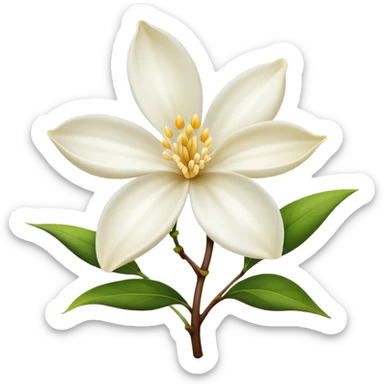 Vanilla flower sticker