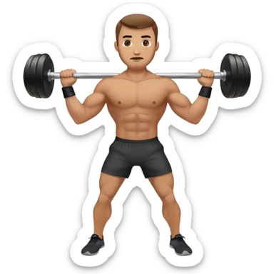man doing kettlebell swings sticker